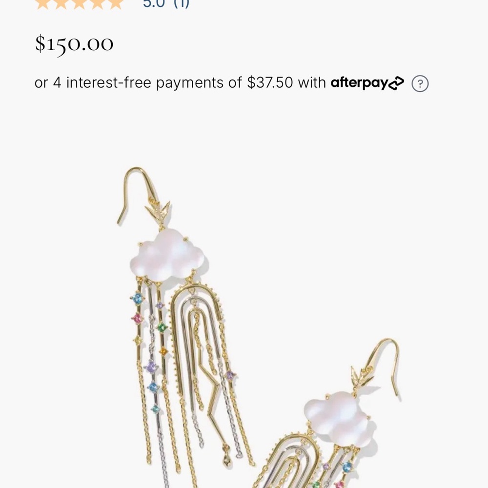 Kendra Scott celestial cloud earrings Gold and Pink looking to buy!